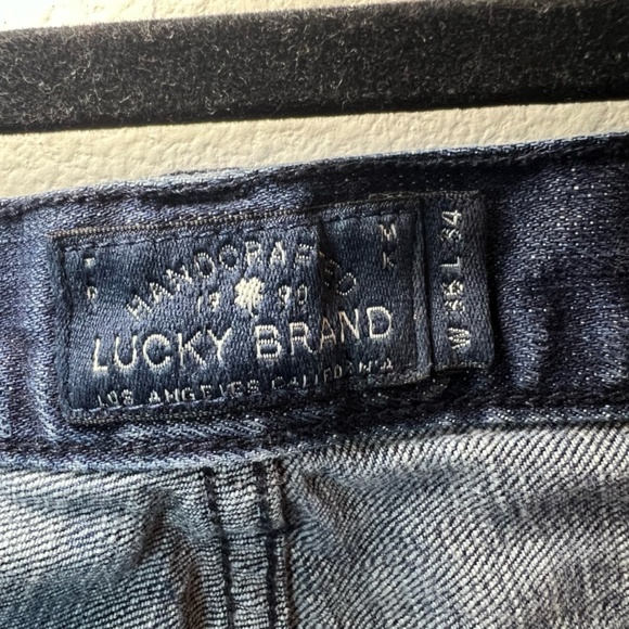 Lucky Brand Mens 121 Heritage Slim Straight Jeans Blue Denim Button Fly Sz 36x34 - Picture 9 of 14